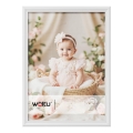 Фото рамка Woltu 7146347 DC, За стена и маса, Със стъклен преден панел и паспарту, Дърво, A4, 21 x 29,7 см, Бял_0