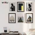 Фото рамка Woltu 7146347 DC, За стена и маса, Със стъклен преден панел и паспарту, Дърво, A4, 21 x 29,7 см, Бял_1