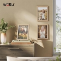 Фото рамка Woltu Artos *7187074 DC, За стена, С пластмасов защитен панел, Дърво, 30 x 40 см, Златист_1