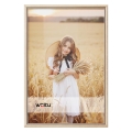 Фото рамка Woltu Artos 7248133 DC, За стена, С пластмасов защитен панел и паспарту, Дърво, 30 x 45 см, Златист_0
