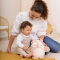 Плюшена играчка за приспиване Cloud b 169464080, Nighty Night Ow, Със сензор за звук, 8 успокояващи звука и мелодии, Бежов_2