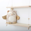 Плюшена играчка за приспиване Cloud b 169464080, Nighty Night Ow, Със сензор за звук, 8 успокояващи звука и мелодии, Бежов_4
