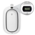 Сгъваема бебешка вана с дигитален термометър Chippo 6543689 ML1, 75 см, Бял/Сив_3