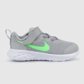 Бебешки маратонки Nike Revolution 6 NN (TDV) DD1094-009-195 50-3, с велкро, 19.5 EU, Light Smoke Grey/Green Strike_1
