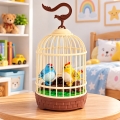 Интерактивна играчка Chippo Чуруликащи Птичета с Сензор 3636702, със светлинни и звукови ефекти, 20 см_1