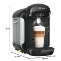 Кафемашина с капсули Bosch Tassimo Vivy 2 TAS1402, 193045185/ 237925233 ML2-55-33, 1300w, 3.3 bar, 0.7l, самопочистване и декалцификация, Черен_8