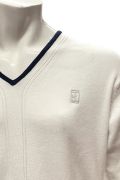 Мъжка блуза Nike 141160-100-М 10-461, Дълъг ръкав, V-образно деколте, Памук, М/L, Бял_1