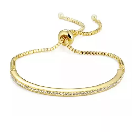 Дамска гривна Philip Jones 16757061-11-26-87  С кристали Swarovski  Регулираща  Златист