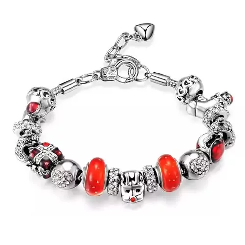 Коледна гривна Philip Jones 16760928, С кристали Swarovski Elements, Сребрист