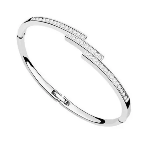 Гривна Gleeven 17792598 11-26-308   покрита с 18k бяло злато  елементи със SWAROVSKI