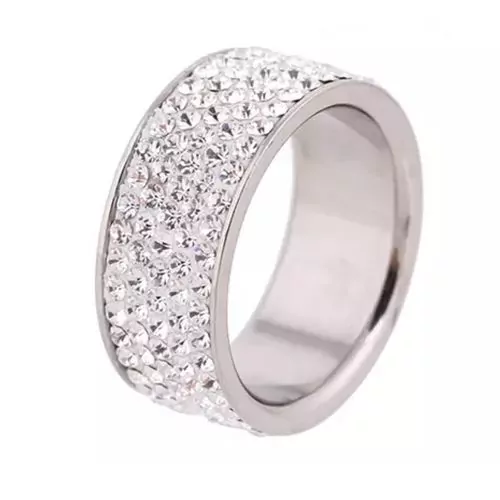 Пръстен от неръждаема стомана My Charms Linda 17823098-11-26-560  С кристали Swarovski Elements  Сребрист  Размер 18мм