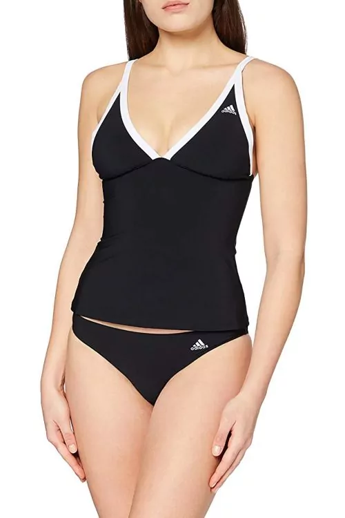 Дамски бански Adidas 164484520 10-20   2 Части  UPF 50   Подплатени чашки  Черен  40 L