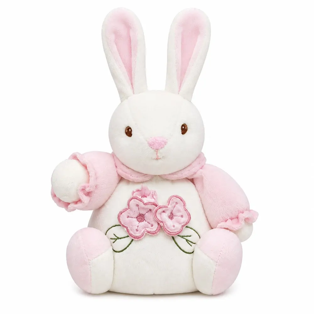 Плюшена играчка Babybow Заек LuLu дрънкалка 212161  Розов  25см