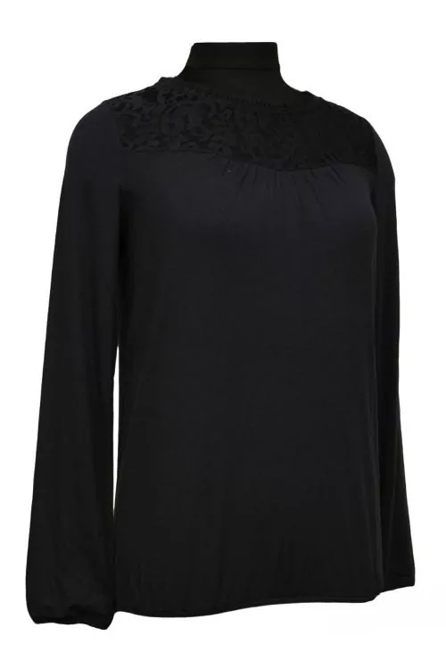 Дамска блуза Street One 181536816 10-26  С дантела  Черен  44 EU