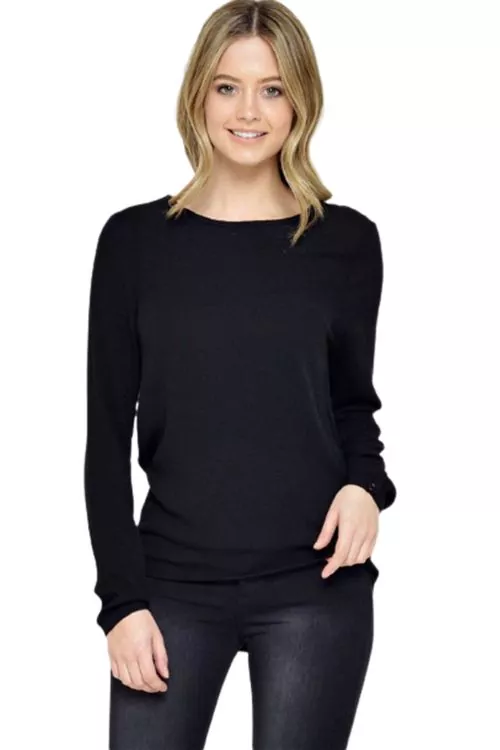 Дамска блуза Vero Moda 181501480 10-19  Обло деколте  Черен  M