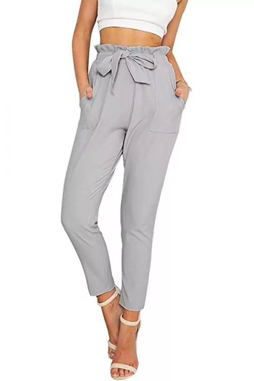 Дамски панталон Simplee Apparel AZ2198-184560899  Висока талия  Тип молив  Бежов  M