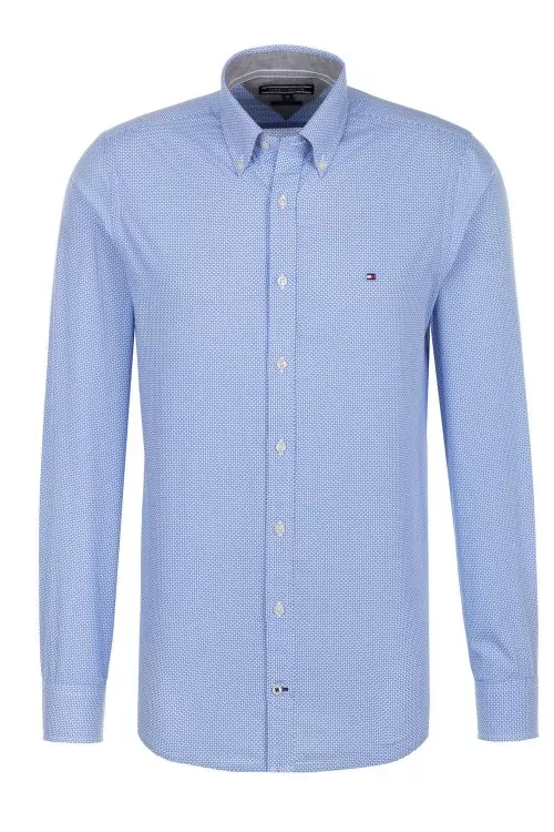Мъжка риза Tommy Hilfiger 184466003-10-37  Slimfit  С дълги ръкави  На квадрати  Памук  Син бял  S