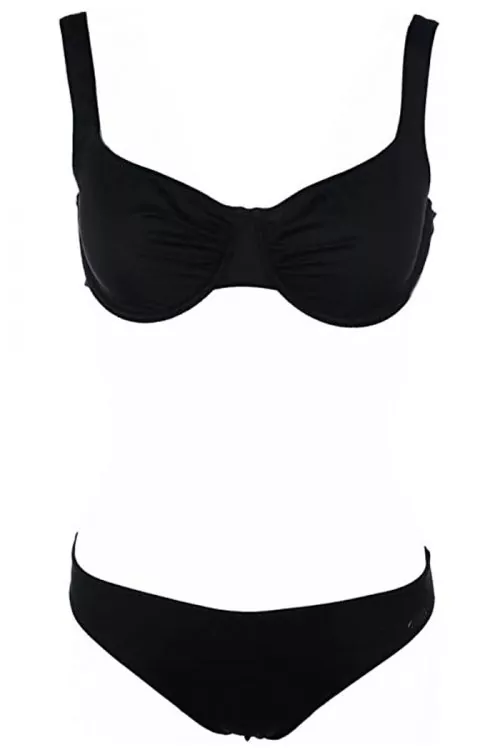 Дамски бански Fashy 193626136-AZ2198  2 части  Без потплънки  Черен  36 B