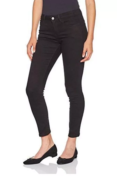 Дамски дънки edc by ESPRIT 193496596 10-19  Памук  Skinny модел  Изчистен дизайн  Средновисока талия  Черен  W33 L30