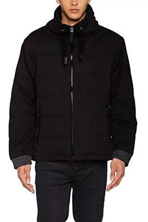Мъжко яке JUP Navigazione 193674609 10-30  Висока яка  Черен  2XL