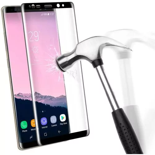 Стъклен 3D протектор JUP 236907310-11-26-415  Samsung Galaxy Note 8  Прозрачен черен