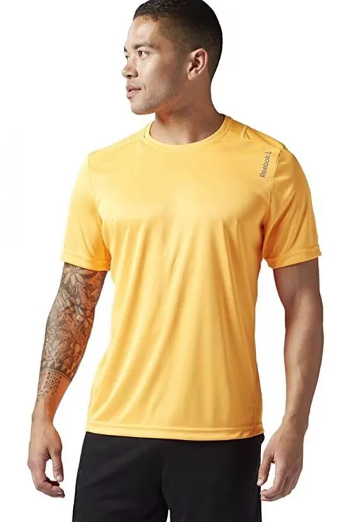 Мъжка тениска Reebok Re Ss Tee 245003-A3534  Изчистен дизайн  Оранжев  M