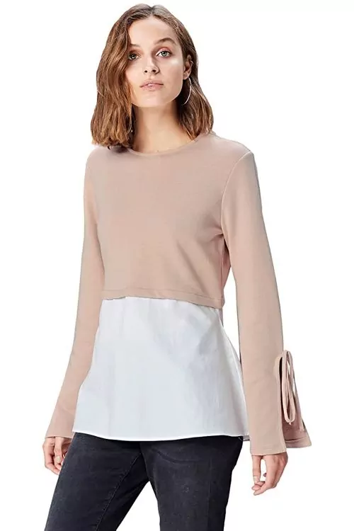 Дамска блуза Find 3138516-A15625  Regular fit  Широки ръкави с връзки