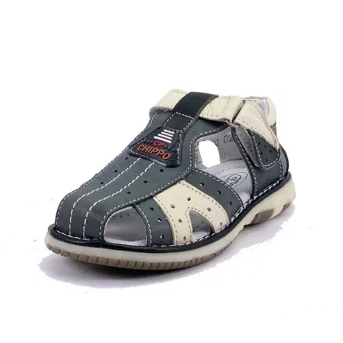 Детски сандал Chippo Kids 093080  Тройна-кожа  Тъмносив