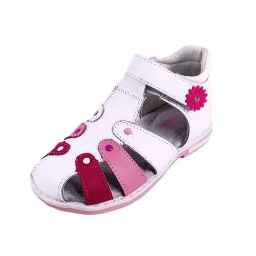 Бебешки сандали Chippo Baby 52002  21-26  Естествена кожа  Бял Розов