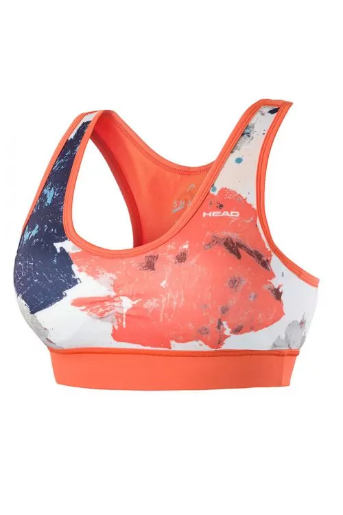 Дамски спортен сутиен Head Vision Graphic 424391738-AZES3374f  Оранжев 