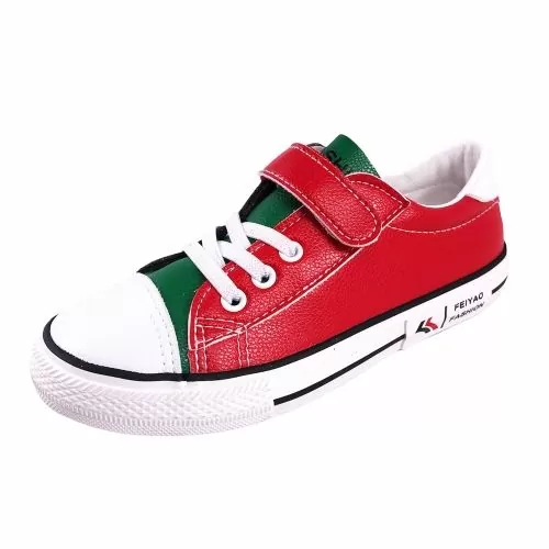 Детски кецове Chippo Kids 93138-2 15-42  24-30  Еко кожа  Черен Червен Зелен  Размер 30  19 00 см
