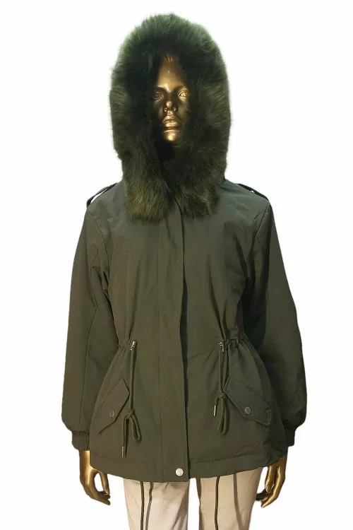 Дамска парка Zabaione Mariel  9295262 10-202  С пух от еко козина  Зелен  XL