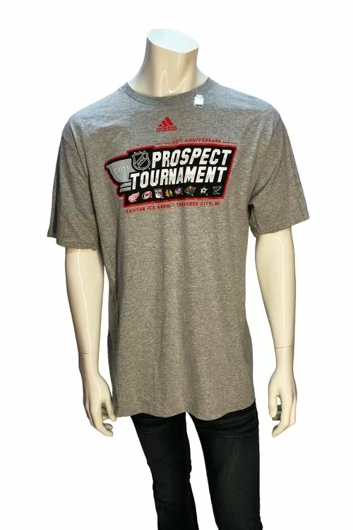 Мъжка тениска Adidas E-0900018 10-96  Къс ръкав  NHL 2018 Prospect Tournament  Автентична  Сив  XL