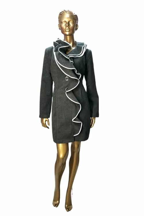 Дамско палто JUP 9982003 10-211  Тъмносив  XL 44