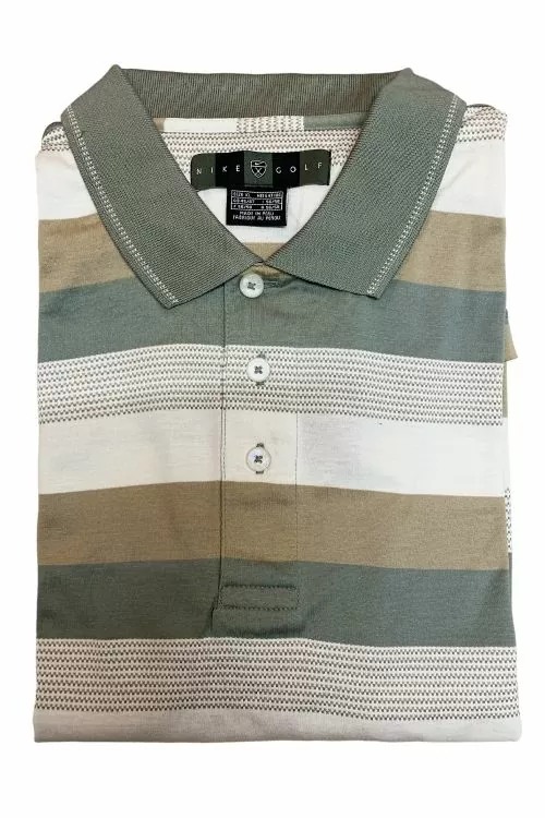 Мъжка поло тениска Nike 165163-072-XL 10-110  Къс ръкав  За голф  Eластична  Памук  XL  Многожветен