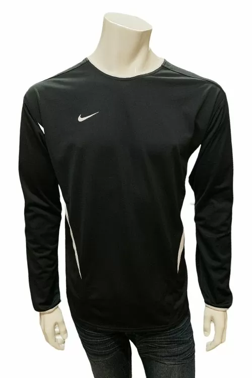 Мъжка спортна блуза Nike 184554-010-L 10-111  Dri-Fit технология  Дълъг ръкав  Удължен гръб  L XL  Черен