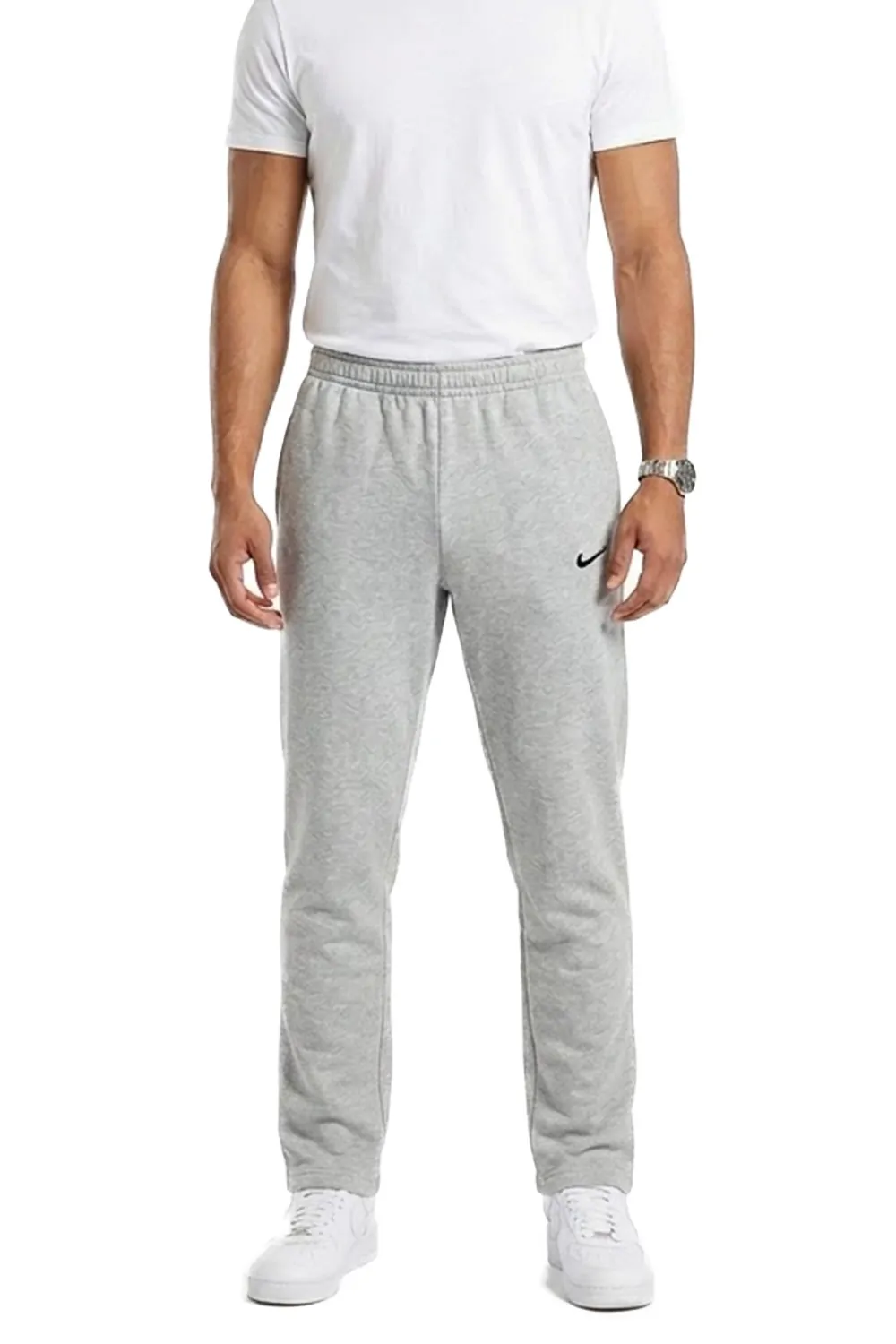 Мъжки спортен панталон Nike 129654-050-M 10-234 122 131 142  Права кройка  Ластик на талията Тънък  M  Светлосив
