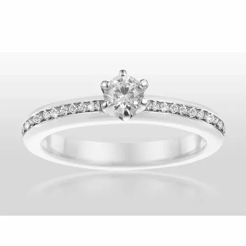 Керамичен пръстен Luxury Crystal 17820136 90-4  С кристали Swarovski  Бял  Размер 16 2мм
