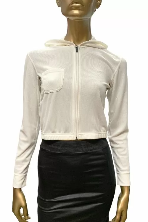 Дамски спортен суитшърт Nike Dri-Fit 221917-121-S 10-129  Dri-Fit технология  Дълъг ръкав  Къса кройка  S  Бял