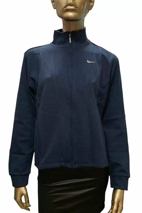 Дамски суитшърт 222447  Висока яка  Цип  Памук  Swoosh лого