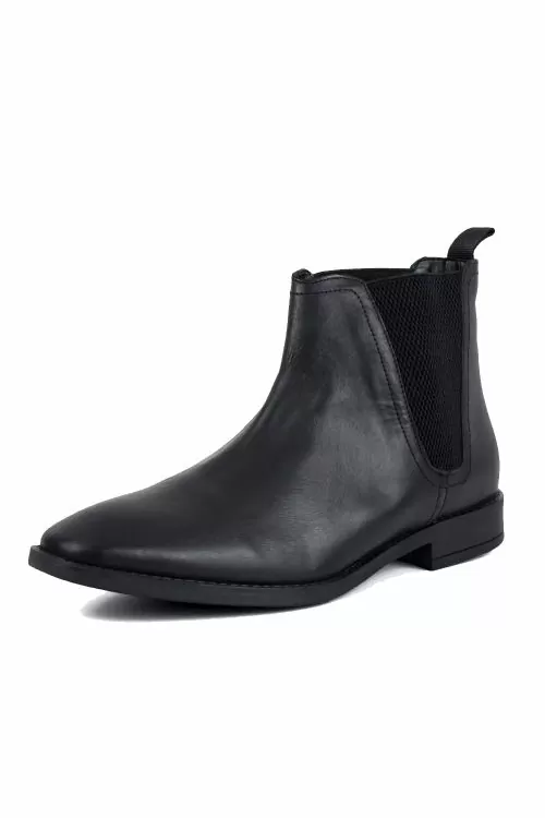Мъжки боти Redfoot Chelsea 16477764 15-523  С ластици  Естествена кожа  Черен  44 EU