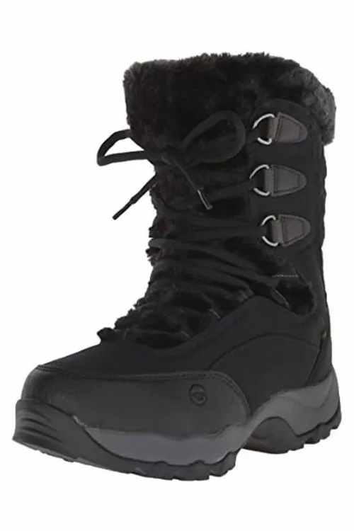 Дамски ботуши HI-TEC St  Moritz 200 16738832 15-601  Водоустойчиви  Връзки  Естествена кожа  Черен  40 EU