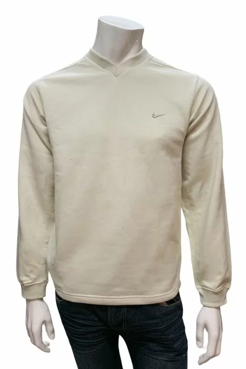 Мъжка блуза Nike 167487-223-XS 10-153  V-образно деколте  Swoosh лого  Памук  XS  Светлобежов
