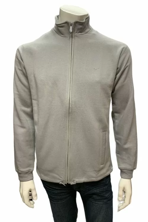Мъжки суитшърт Nike 164719-082-S 10-155  Висока яка  Цип  Swoosh лого  Памук  S  Сив