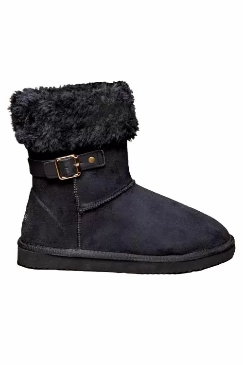 Дамски ботуши Henleys Harlow 16244203 15-628  Slip On  Каишка  Еко кожа  Черен  39 EU