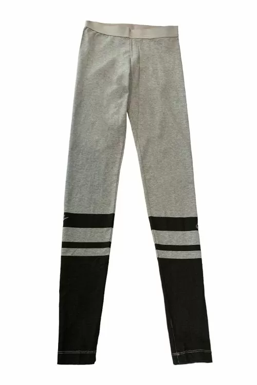 Дамски спортен клин Nike 381440-063-XS 10-155  За бягане  Дълъг  Бродирано лого  Памук  XS  Сив