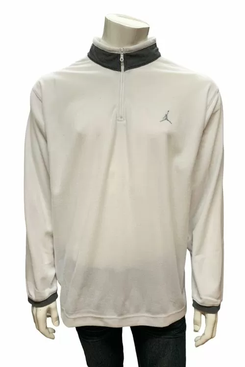 Мъжка спортна блуза Nike 131746-100-M 10-155, Уголемена свободна кройка, Дълъг ръкав, М-L, Бял