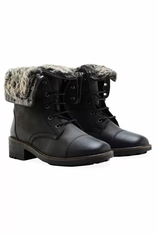 Дамски боти Redfoot WARM LINED  Естествена кожа  С връзки и цип  Топла подплата от еко пух