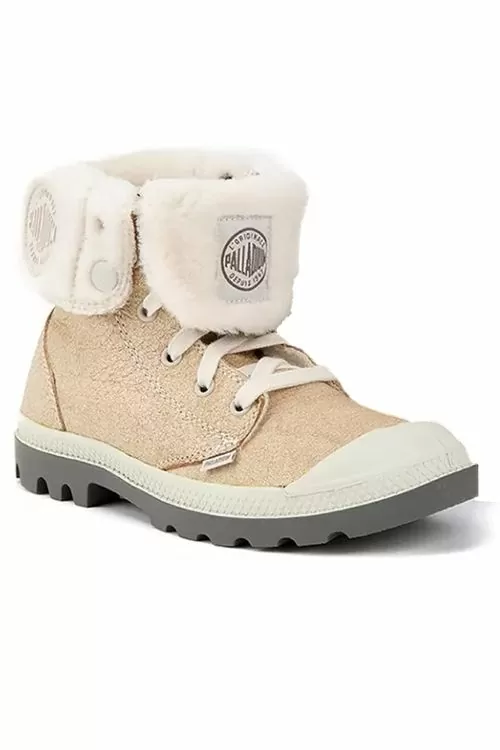 Дамски боти Palladium Baggy Leather Camel (92610-262-M)  17791865 15-682 2  С връзки  Топла подплата  Естествена кожа  Бежов  41 EU
