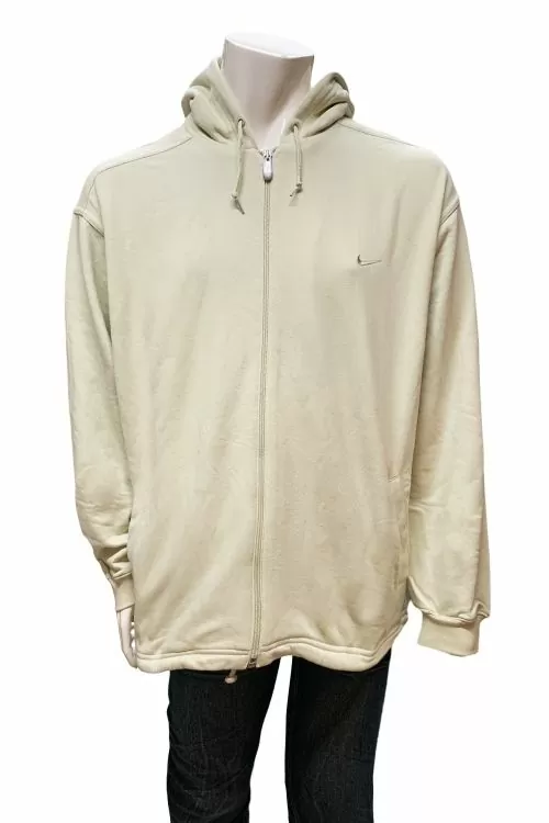 Мъжки суитшърт Nike 163561-223-XL 10-174  Цип  Качулка  Swoosh лого  Памук  XL  Бeжов  Мострен продукт